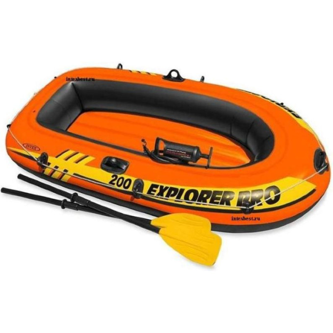 Надувная лодка INTEX Explorer Pro 200 (58357), 2 места, вёсла, насос, от 6 лет
